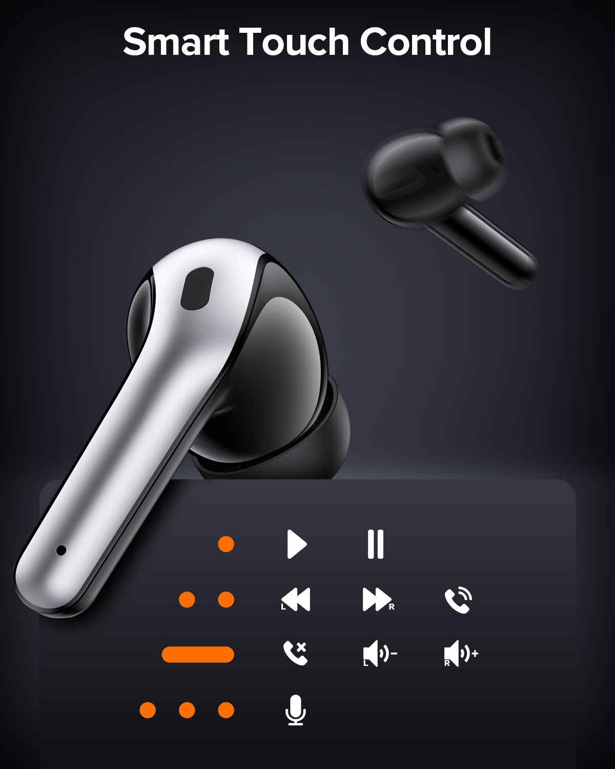 TAGRY Bluetooth Headphones True Wireless Earbuds 60H Playback LED Power Display Earphones with Wireless Charging Case IPX5 Waterproof in-Ear Earbuds with Mic for TV Smart Watch Computer Laptop Sports